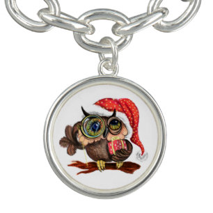 Christmas Bracelet Gift Baby Owl with Gifts