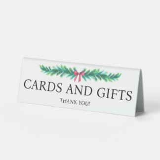 Christmas Branch Cards and Gifts Baby Shower Table Tent