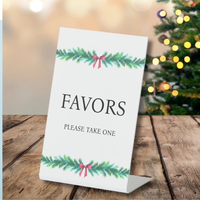 Christmas Branch Favors Baby Shower  Pedestal Sign (Creator Uploaded)