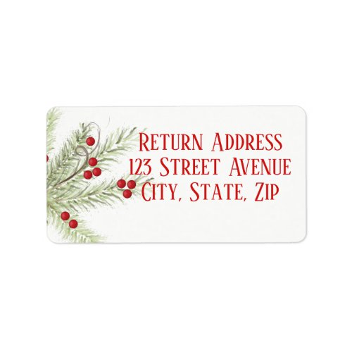 Christmas Branch Holiday Mailing Label
