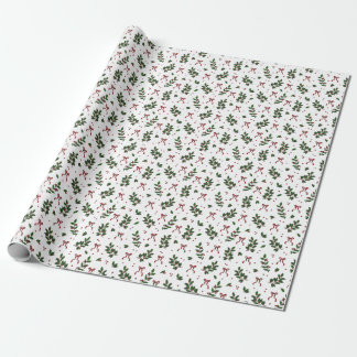 Christmas branch wrapping paper