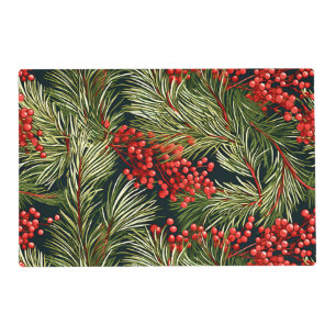 Christmas Branches and Berries Placemat