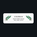Christmas Branches Holiday Address Label<br><div class="desc">Add a finishing touch to your holiday mails with our chic and modern holiday address labels. Matching holiday cards,  holiday gift labels,  and more are available at berryberrysweet.com</div>