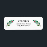 Christmas Branches Holiday Address Label<br><div class="desc">Add a finishing touch to your holiday mails with our chic and modern holiday address labels. Matching holiday cards,  holiday gift labels,  and more are available at berryberrysweet.com</div>