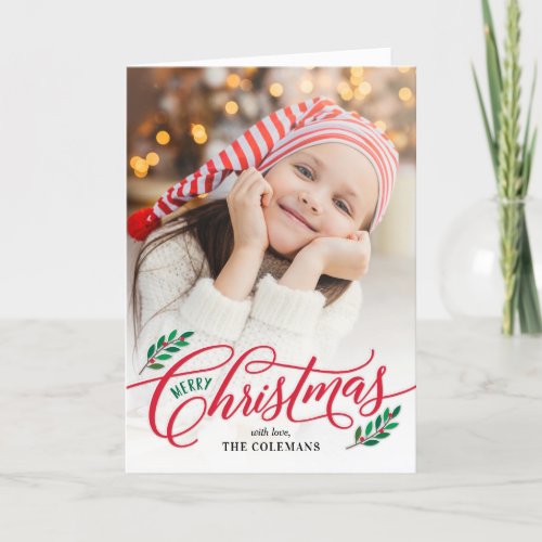 Christmas Branches Holiday Photo Card