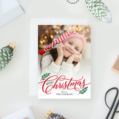 Christmas Branches Holiday Photo Card
