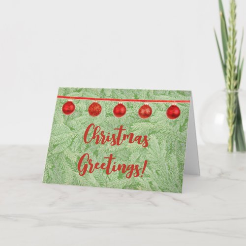 Christmas Branches Ornament Greeting Card