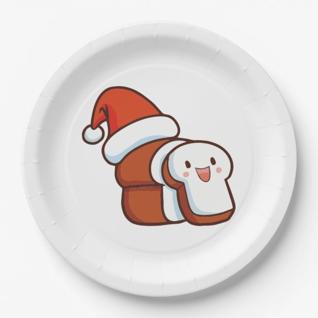 Christmas bread paper plates (Front)