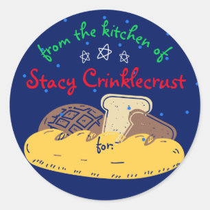 Christmas bread personalized from the kitchen of classic round sticker