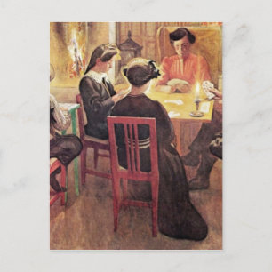 Christmas Break 1909 Holiday Postcard