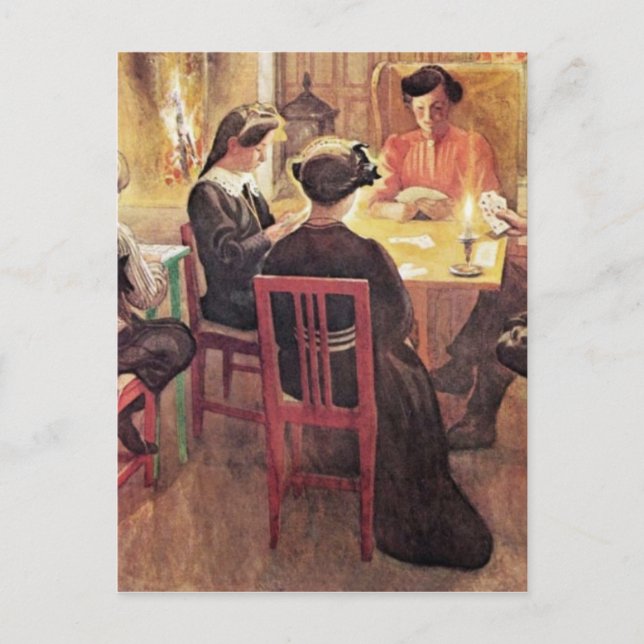 Christmas Break 1909 Holiday Postcard (Front)