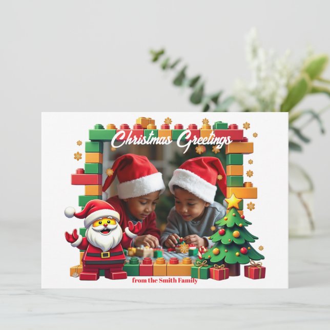  Christmas Bricks & Giggles card (Standing Front)
