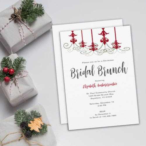 Christmas Bridal Brunch Invitation