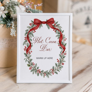 Christmas Bridal Shower Hot Cocoa Bar Poster