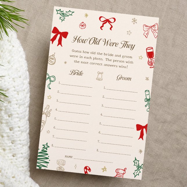 Christmas Bridal Shower How Old Were They Game (Creator Uploaded)