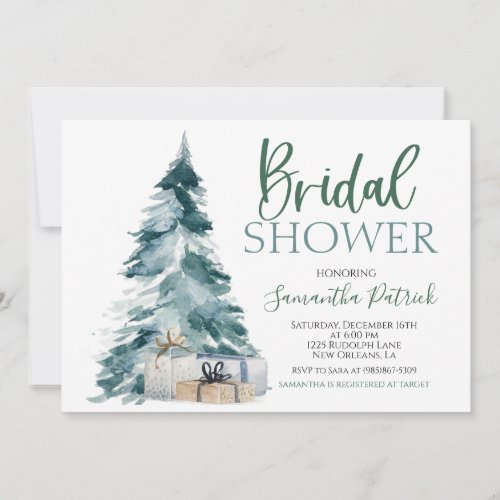 Christmas Bridal Shower Invitation