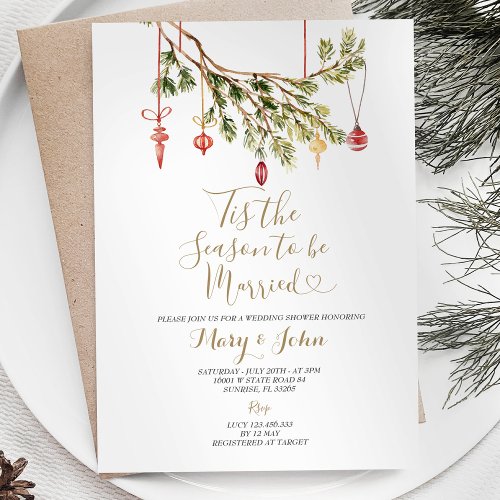 Christmas Bridal Shower Invitation