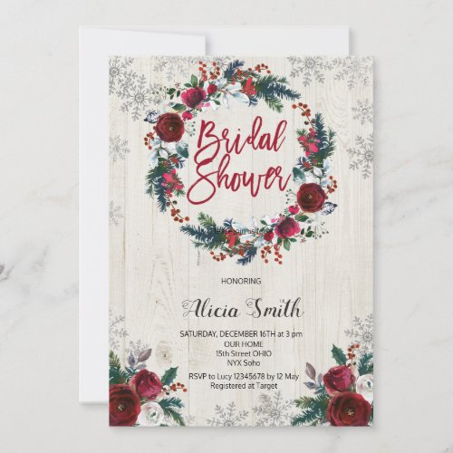 Christmas Bridal Shower Invitation