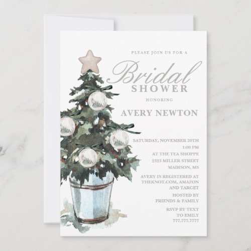 Christmas Bridal Shower Invitation