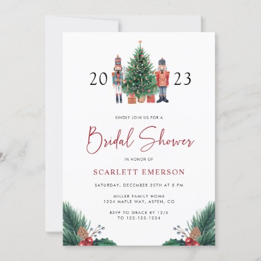 Christmas Bridal Shower Invitation | Zazzle