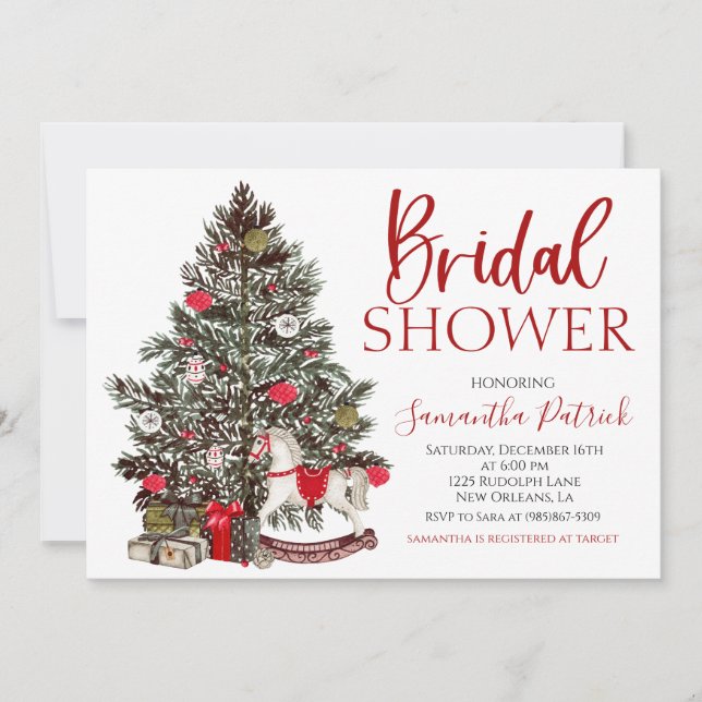 Christmas Bridal Shower Invitation (Front)