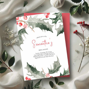 Christmas Bridal Shower Invitations