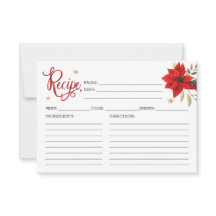 Christmas Bridal Shower Recipe Cards