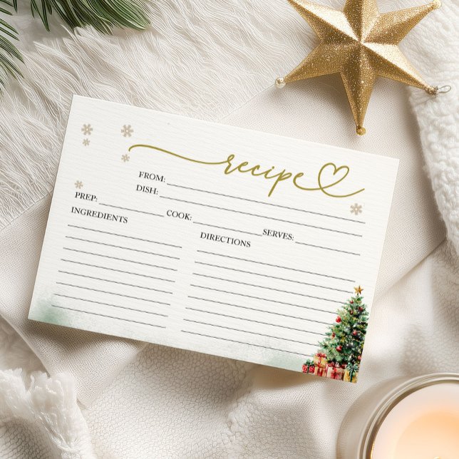 Christmas Bridal Shower Shower Recipe Cards (Creator Uploaded)