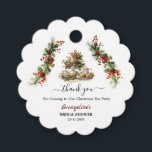 Christmas Bridal Shower Tea Party Thank you Favor Tags<br><div class="desc">Add a festive touch to your celebration with these charming Christmas Bridal Shower Tea Party Thank-You Favor Tags. Designed with delicate teacups, holly berries, and warm holiday hues, these tags perfectly complement your cozy tea-themed bridal shower. Tie them to favors, candy bags, or tea gifts to show your gratitude in...</div>