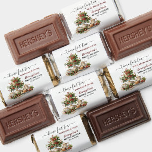 Christmas Bridal Shower Tea Party Thank you Hershey's Miniatures