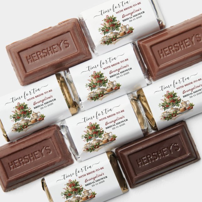 Christmas Bridal Shower Tea Party Thank you Hershey's Miniatures (Assorted)