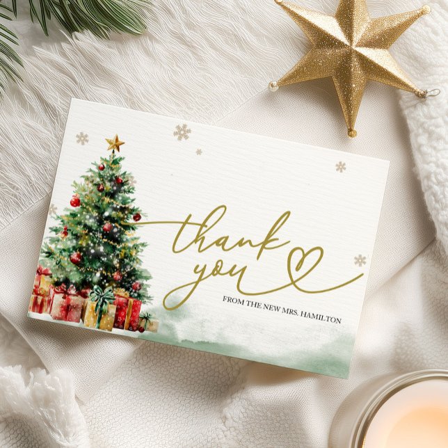 Christmas Bridal Shower Thank You Card (Creator Uploaded)