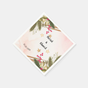 Christmas Bridal Shower, Wedding Reception Napkins