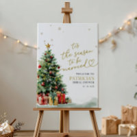 Christmas Bridal Shower Welcome Sign