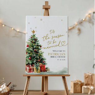 Christmas Bridal Shower Welcome Sign