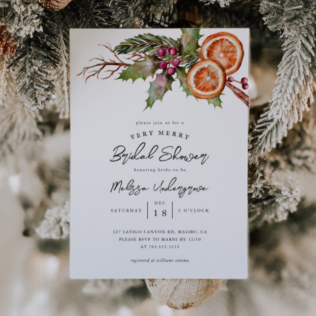 Christmas Bridal Shower | Winter Botanical Invitation (Creator Uploaded)