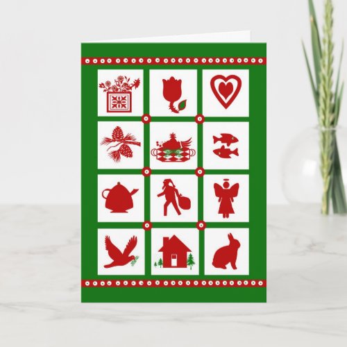 Christmas Brides Tree Symbols German Tradition Holiday Card