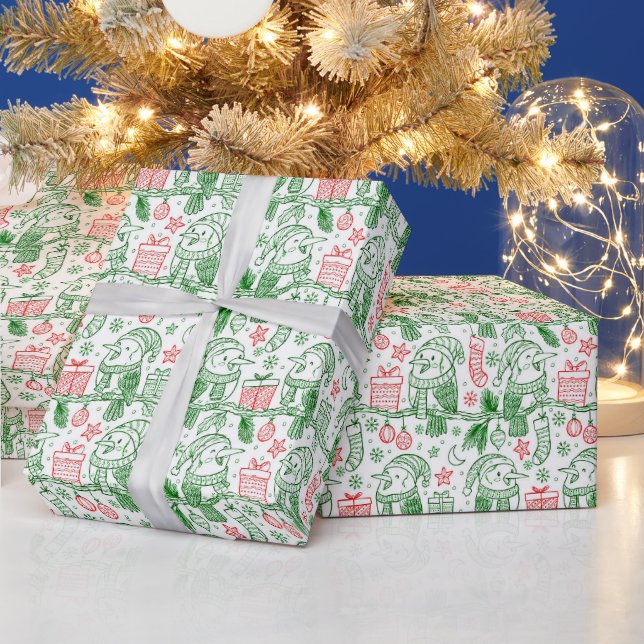 Christmas Bright colors Wrapping Paper (Holidays)