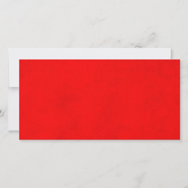 Christmas Bright Red Color Parchment Paper Blank Holiday Card (Front)