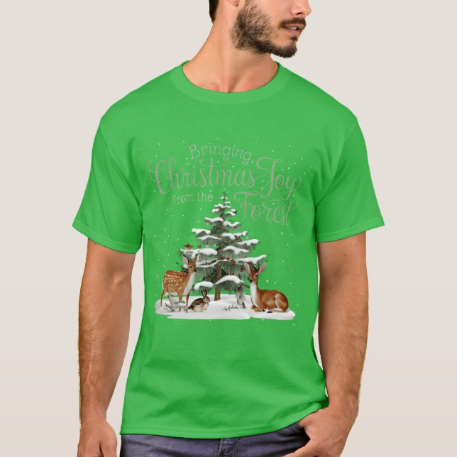 christmas bringing christmas joy from the forest g T-Shirt (Front)