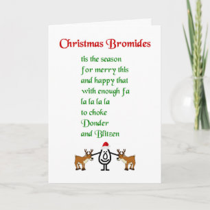 Christmas Bromides - the funny Christmas poem Holiday Card