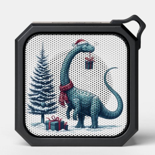 Christmas Brontosaurus dinosaur Bluetooth Speaker