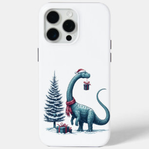 Christmas Brontosaurus dinosaur iPhone 15 Pro Max Case