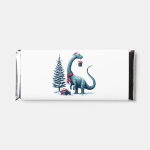 Christmas Brontosaurus dinosaur Hershey Bar Favors