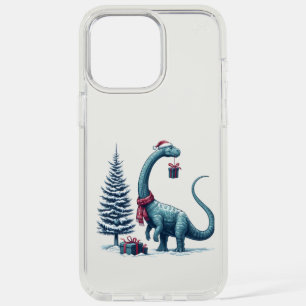Christmas Brontosaurus dinosaur iPhone 15 Pro Max Case