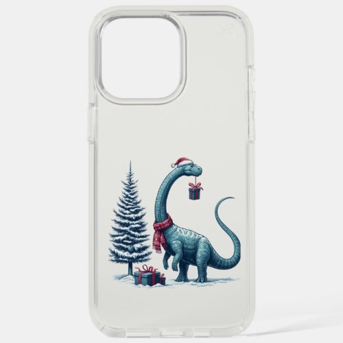 Christmas Brontosaurus dinosaur iPhone 15 Pro Max Case