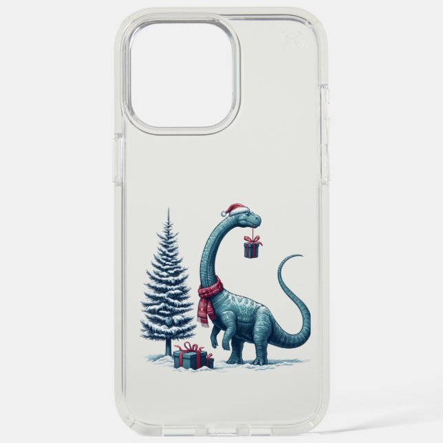 Christmas Brontosaurus dinosaur Speck iPhone Case (Front)