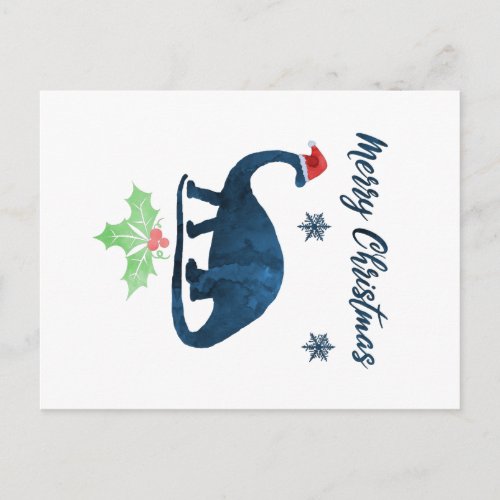 Christmas Brontosaurus Postcard
