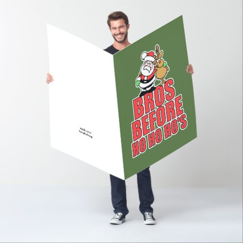 Christmas Bros Santa and Rudolph Giant Card