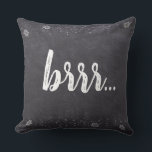 Christmas, Brrr.., snowflakes, chalkboard Throw Pillow<br><div class="desc">Product Name: "Winter Whimsy: Brrr... Snowflakes Chalkboard Throw Pillow" Product Description: Add a touch of playful charm to your holiday decor with the "Winter Whimsy: Brrr... Snowflakes Chalkboard Throw Pillow." This pillow is more than just a cozy accessory; it's a stylish and modern piece that captures the essence of the...</div>
